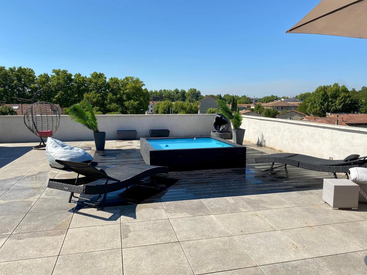 Appartement Rooftop Avec Piscine Avignon Exterior foto